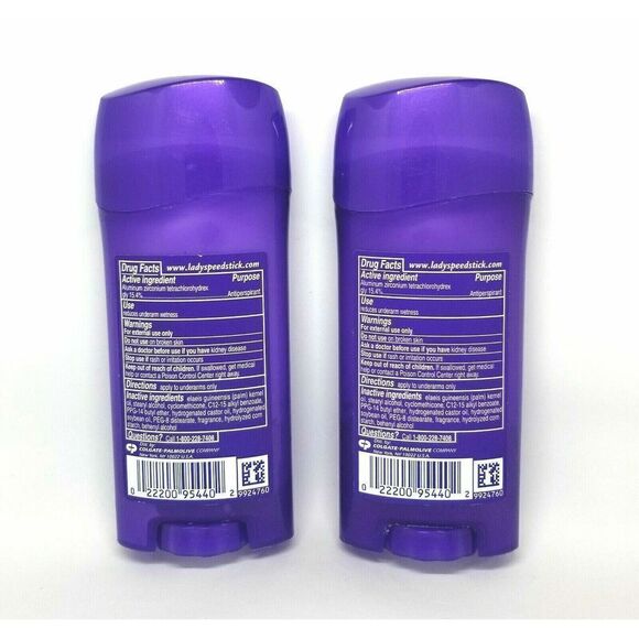 Lady Speed Stick 2 PACK Invisible 48hr Powder Fresh Deodorant 2.3oz Large - Picture 2 of 6